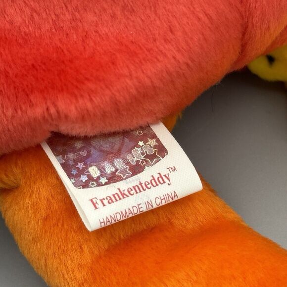 Vintage Ty Frankenteddy Plush Beanie Baby Halloween 9" Stuffed Animal Bear 2001 - Picture 4 of 8